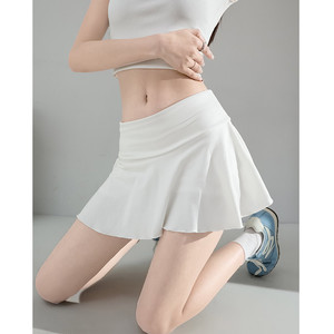 Váy Quần vợt <span class=keywords><strong>Mini</strong></span> Xếp Li màu xám của phụ nữ-eo đàn hồi-Thích hợp cho trang phục mùa hè giản dị-váy đẹp cho bé gái - Product Image 3