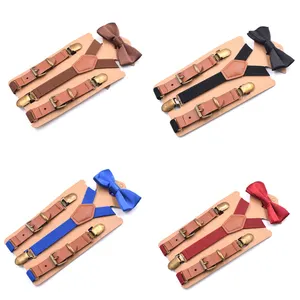 ชุดเดรสหนังผูกโบว์ยืดหยุ่นได้สำหรับเด็กพร้อมที่หนีบ3อัน - Product Image 1