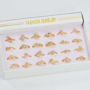 Großhandel verstellbare wasserdichte 18 Karat 24 Karat vergoldete Zirkon Schmuck Versprechen Hochzeit Diamantringe für Frauen Anillos De Oro - Product Image 5