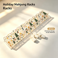 Décorations de Noël : Supports de Mahjong en Acrylique en Forme de U de 20 Pouces pour Jeux de Mahjong Festifs