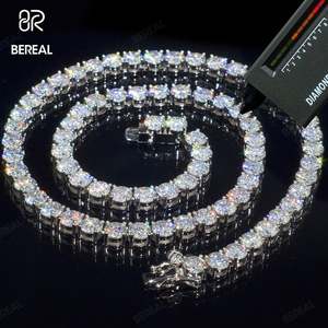 Hot Sale 16inches 10k <b>Solid</b> Gold Bracelet Hip Hop Moissanite <b>Necklace</b> Tennis Chain - Product Image 1