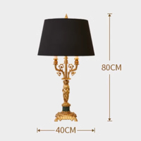 Statuaire Marbre Lampe De Table Statue Maria Ange Cuivre Sculpture Table Lumières Décoration Salon En Laiton Bureau Éclairage