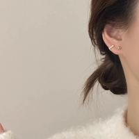 Boucles d'oreilles EK590 en argent 925, petites, délicates, compactes, style minimaliste, personnalité affirmée, accessoires de mode simples et polyvalents