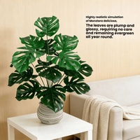 Plante artificielle Monstera avec pot, grandes feuilles artificielles de Monstera, plantes tropicales artificielles pour la décoration du salon