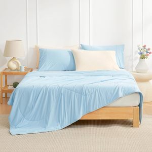 Edredón Refrigerante Tamaño Queen, Mantas Refrigerantes para Personas que Sienten Calor al Dormir <span class=keywords><strong>y</strong></span> Sudores Nocturnos, Edredón de Verano Azul Cielo para Cama Tamaño Queen - Product Image 2
