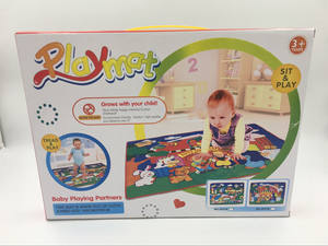 Tapis de sol jeux d'animaux pour enfants, <span class=keywords><strong>jouet</strong></span> rampant, doux, pour bébés, animaux écologiques, meilleure vente, - Product Image 5