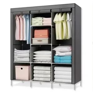 Vải có thể gập lại quần áo lưu trữ tủ đồ nội thất phòng ngủ Organizer để sử dụng nhà