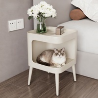 Table d'appoint en fer forgé, petite et moyenne, respirante, imperméable, style C, moderne, minimaliste, couleur crème, pour salon