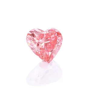 3EX необычная форма 1.25ct розовая сердечная резка CVD свободный лабораторный бриллиант