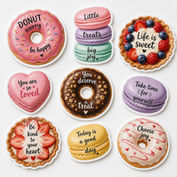 Autocollant en vinyle découpé sur mesure, imperméable, pour pâtisserie, gâteau, cupcake, n'importe quel logo, design auto-adhésif pour l'emballage des confiseries