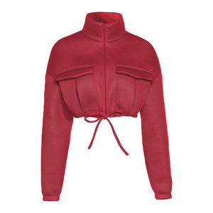 Abrigos Acolchados para Mujer con Cuello Alto y Bolsillos con Cremallera, Abrigo Barato de Punto Tejido, Liquidación de Almacén, Abrigos con Estampado, Venta de Liquidación - Product Image 1