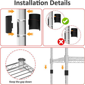 Scaffalatura a 5 livelli con ruote OEM & ODM NSF commerciale regolabile Wire Rack di stoccaggio in metallo ripiano in metallo Utility Wire Rack <span class=keywords><strong>argento</strong></span> - Product Image 6
