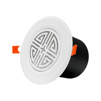 Grille d'aération ronde minimaliste en ABS à clipser, cadre ultra-fin, sortie d'air dissimulée avec volume d'air réglable