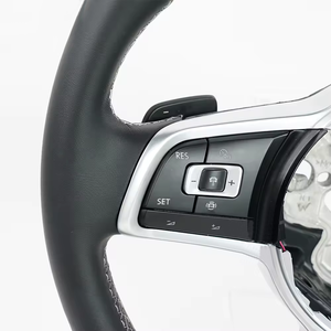 Volante Deportivo de Fibra de Carbono/Cuero con Luces LED para VW Golf 6/7 MK6/7 MK5 Passat <span class=keywords><strong>Polo</strong></span>, Actualización a MK7 <span class=keywords><strong>GTI</strong></span>, <span class=keywords><strong>Precio</strong></span> al por Mayor - Product Image 5