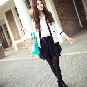 Women Thin Transparent Black Thigh High Stockings Solid Color Cotton Footed Socks For Summer JK Style - Product Image 1
