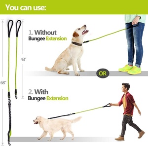 Nuova attrezzatura Bungee per animali domestici lunga 6 piedi al guinzaglio per cani pesanti collari per il Comfort del traffico in Nylon con doppi manici e Clip più resistente imbottita - Product Image 4