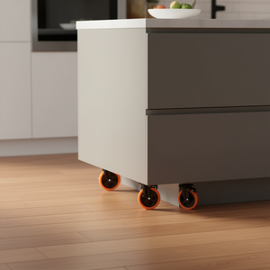 Juego de 4 Ruedas Giratorias de 6 Pulgadas, Resistentes, Capacidad de Carga de 700 Libras, Ruedas de PVC Antimarcas con Freno, para Muebles de Cocina - Product Image 2