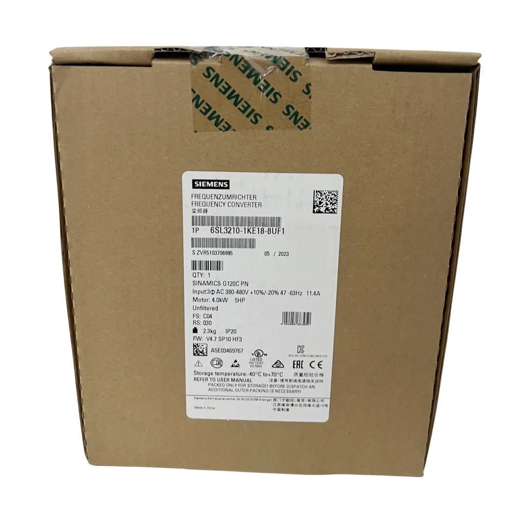 SIEMENS SINAMICS G120C PN Inversor 6SL3210-1KE18-8UF1 4KW 5HP Convertidor de frecuencia