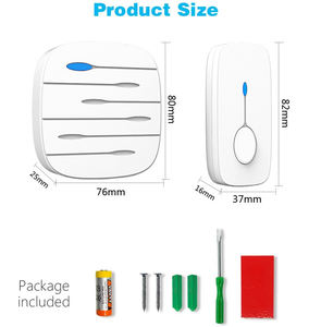 Meilleures ventes 52 Mélodies Sonnette intelligente étanche <span class=keywords><strong>sans</strong></span> <span class=keywords><strong>fil</strong></span> Portée de 1000 pieds Sonnette enfichable <span class=keywords><strong>Carillon</strong></span> pour EU US UK - Product Image 4