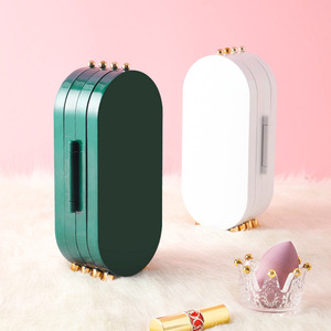Boîte de rangement pour bijoux, présentoir pour boucles d'oreilles, organisateur de bracelets et de colliers, boîte en plastique pliable et portable, 4 portes, 240 trous, grande - Product Image 1