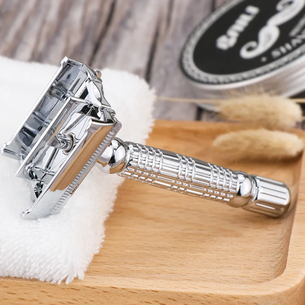 Men's Butterfly open Double edge blade safety shaving razor