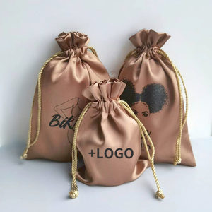 Biểu tượng tùy chỉnh Túi Lụa <span class=keywords><strong>Maroon</strong></span> gỗ tai dây kéo Túi mỹ phẩm chăm sóc da Sản phẩm lưu trữ Pouch giày quần áo Bụi Túi - Product Image 1