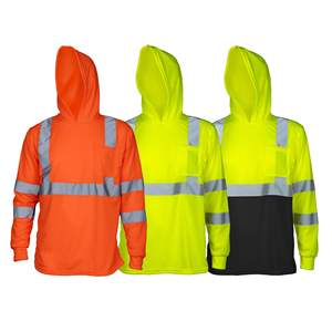 Vêtements <span class=keywords><strong>de</strong></span> <span class=keywords><strong>travail</strong></span> en polyester réfléchissants pour la construction, sweats à capuche pour hommes, chemises <span class=keywords><strong>de</strong></span> <span class=keywords><strong>travail</strong></span> à manches longues haute visibilité avec capuche réfléchissante - Product Image 6