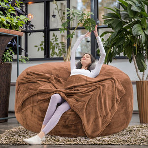 أريكة بين باج عصرية على الطراز الياباني قابلة للطي من القماش مع إسفنج مضغوط للترفيه - Product Image 3