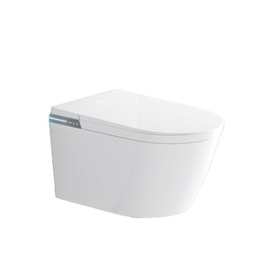 Nouvelle conception de toilette intelligente avec bidet automatique à capteur, toilette intelligente à montage au sol avec télécommande incluse, siège chauffant - Product Image 1