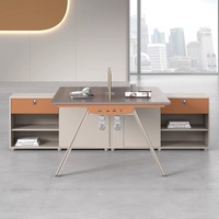 Mobilier contemporain pour petit bureau à domicile Poste de travail partagé avec table fonctionnelle pour bureau à domicile