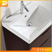 Meuble-lavabo mural moderne en acier inoxydable laqué, miroir inclus, résistant à l'eau, écologique, pour usage hôtelier