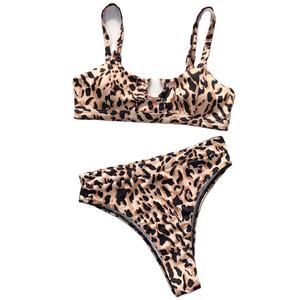 Costume da bagno Bikini a vita alta Sexy da donna perizoma a fascia brasiliano Biquini Set Bikini costume da bagno bagnante - Product Image 5