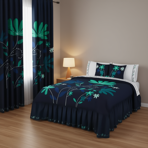 Ensemble de couette Romina, taille double, broderie florale, literie moderne pour la maison, toutes saisons - Product Image 2