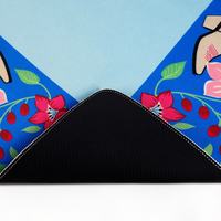 Tapis de mahjong antidérapant et insonorisant en caoutchouc naturel à motif floral, idéal pour le mahjong, le poker et les jeux d'échecs – Vente chaude