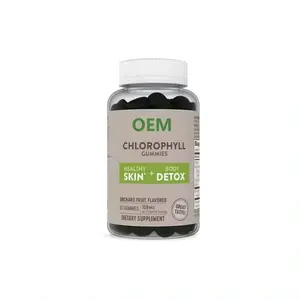 Горячая распродажа OEM Chlorophyll Gummies здоровая кожа и тело Детокс фруктовый сад со вкусом обеспечивает антиоксидантную поддержку