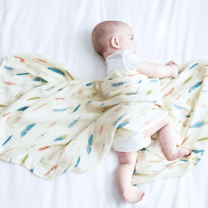 Coloré garçon fille bébé bio <span class=keywords><strong>mousseline</strong></span> tissu super doux <span class=keywords><strong>coton</strong></span> couvertures de langes - Product Image 2