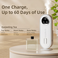 Diffuseur d'huiles essentielles intelligent à parfum frais, rechargeable, longue durée, contrôlé par application, en verre portable, nouveau design