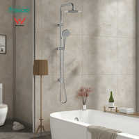 Frascio australien 304 acier inoxydable filigrane ensemble de douche salle de bain double douche sur Rail colonne de douche avec ensemble d'entrée d'eau