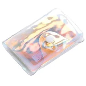 패션 홀로그램 투명 PVC 지갑 동전 지갑 카드 홀더 가방