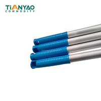 Tianyao TY-PAL02 Manche de balai télescopique en aluminium rayé, léger, durable, style classique, surface sablée, haute qualité, pour la maison