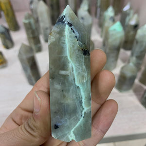 Neuankömmling Natural Moons tone Tower Heil kristall turm Green Moons tone Wand Points - Product Image 2