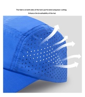 Gorra Deportiva de Malla de Alta Calidad con Logotipo Personalizado, Sin Estructura, Transpirable, Bordado 3D, Láser, para Ciclismo, 5 Paneles, para Correr
