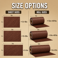 Feuille de similicuir denim vierge 12x24 pouces, marron à noir, en similicuir PU avec support en mousse grise et adhésif activé par la chaleur