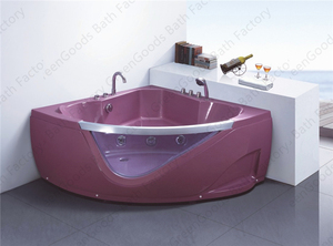 Bomba <span class=keywords><strong>de</strong></span> aire <span class=keywords><strong>de</strong></span> bañera para parejas, accesorio <span class=keywords><strong>de</strong></span> baño <span class=keywords><strong>de</strong></span> masaje con lámpara cromática, acrílico rojo, 135cm - Product Image 2