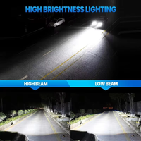 Phares de voiture à LED DEAO, projecteurs M4F, ampoules de phare 12V 65W 12000 Lumens 6000K, compatibilité universelle H7 H11 9006