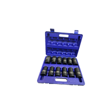 Jeu de douilles à chocs pneumatiques en acier Cr-Mo robuste de 12 pièces de 1 pouce pour clé à chocs pneumatique, idéal pour la réparation de camions et de véhicules lourds