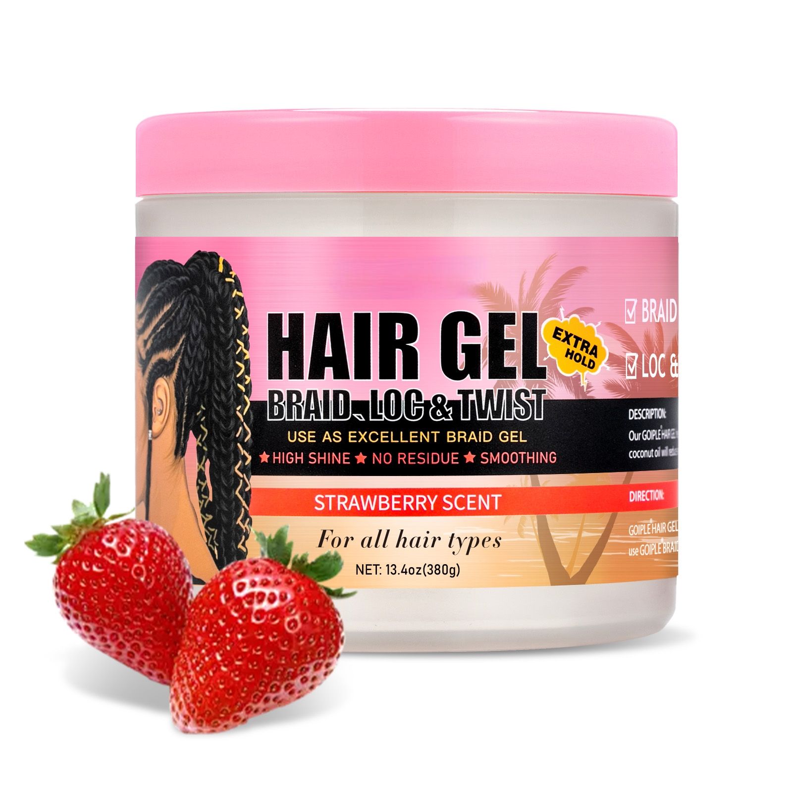 380g Strawberry Scent Braid Gel