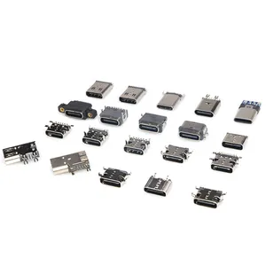 Conector Usb tipo C Conector hembra 6 P Conectores USB tipo C de 16 pines Puerto de carga USB Jack