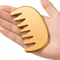 Peigne de massage en laiton de qualité supérieure, outil Gua Sha pour la tête, guérison énergétique, soulagement du stress et bien-être quotidien, soin des cheveux, cadeau