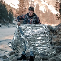 Fournitures de plein air de qualité supérieure randonnée produits de camping couvertures d'urgence couverture en feuille d'espace thermique Mylar pour les activités de plein air